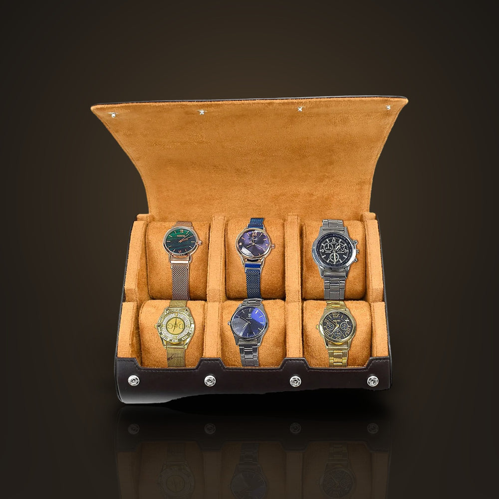 Rouleau de voyage pour 6 montres, cuir souple : ambiance