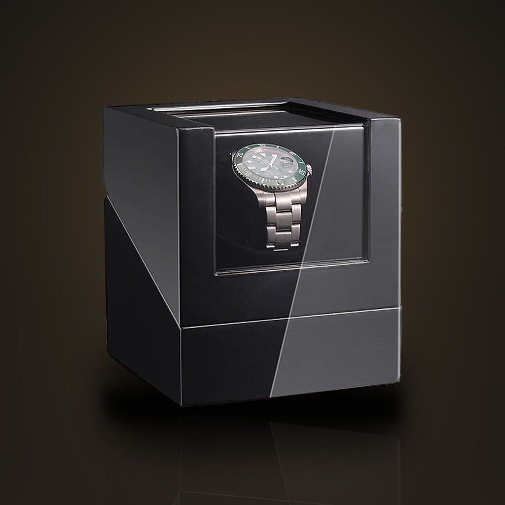 Remontoir 1 montre, coffret laqué noir, USB : ambiance