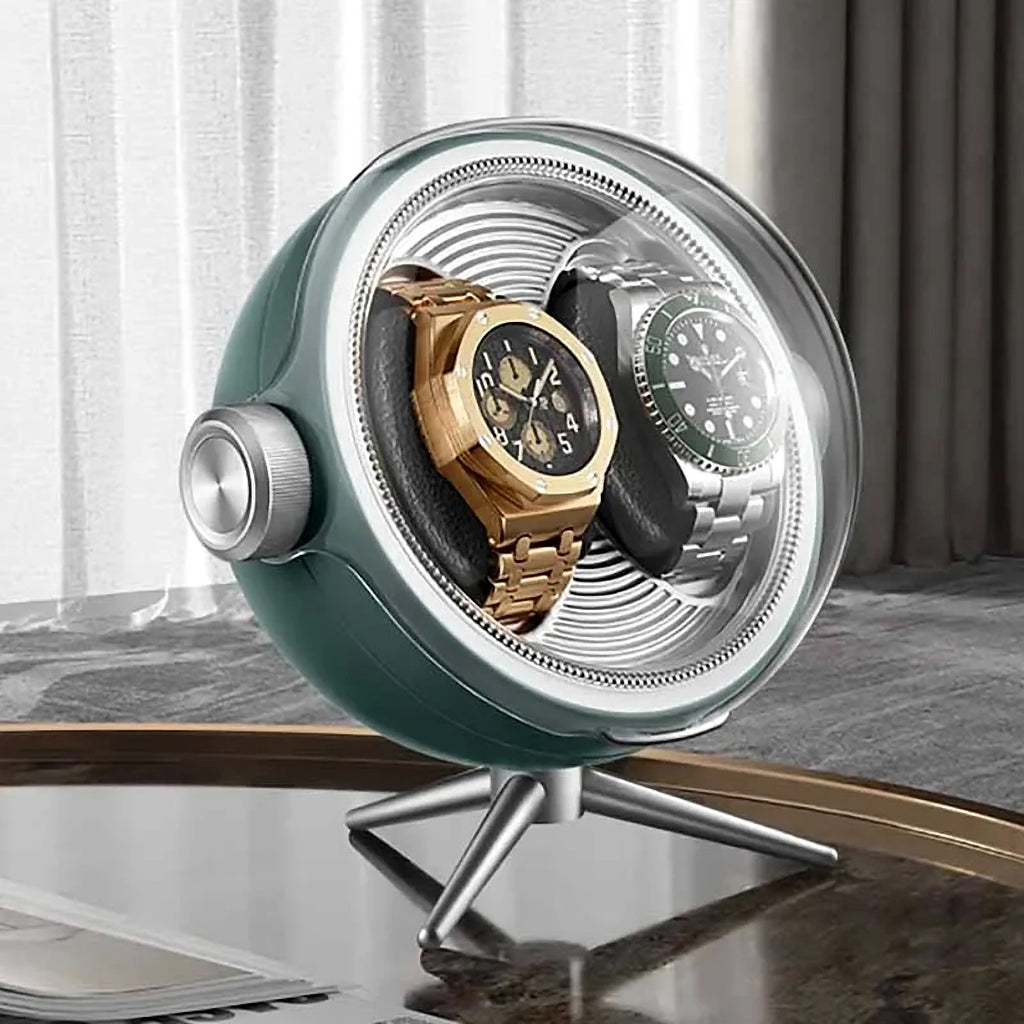 Remontoir design orbital, 1 ou 2 montres : 2 montres, vert